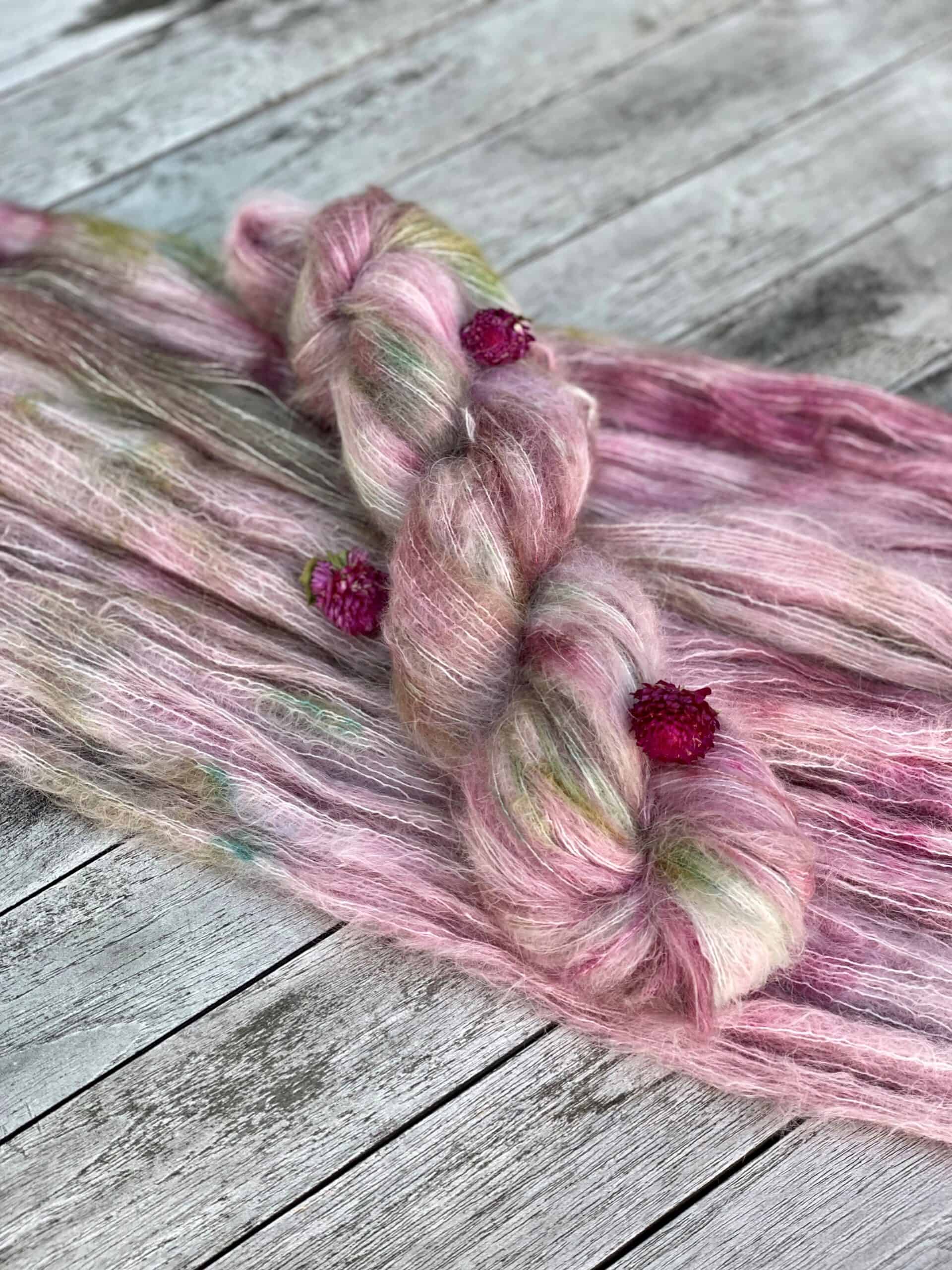 Brushed Suri Simone Strauch hand dyed yarn