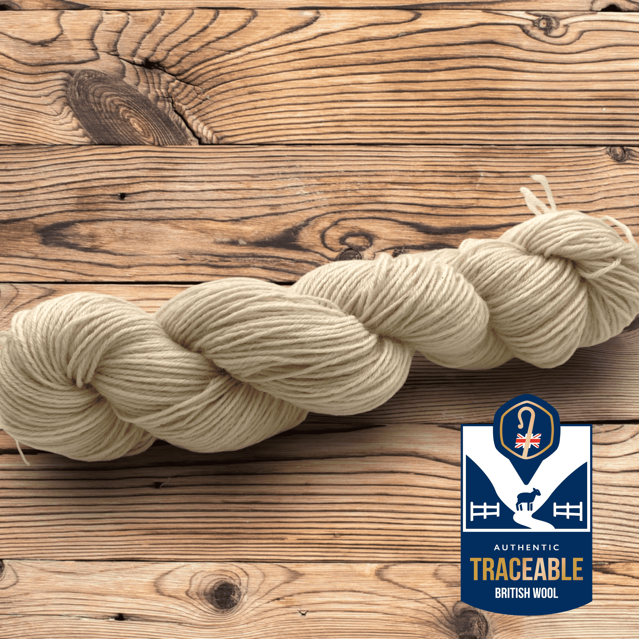 49247 Farm Traceable British Wool DK square with logo 49247 Farm Traceable British Wool DK square with logo