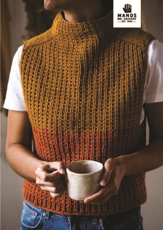 Manos del Uruguay Timbo Vest Broken Rib Stitch Vest Top